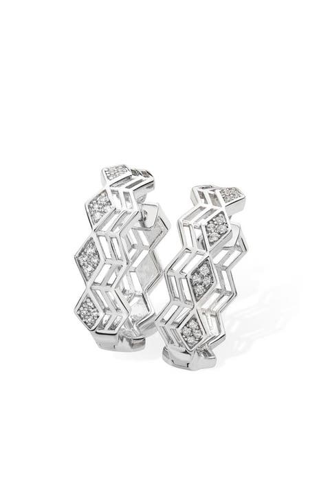 Art Deco Triangle Hoops