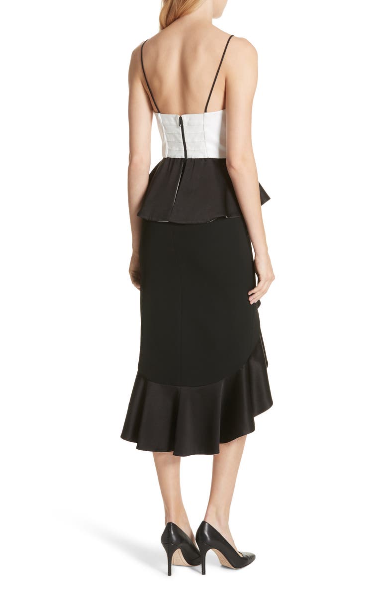 Alice + Olivia Oriana Ruffled High/Low Dress, Alternate, color,