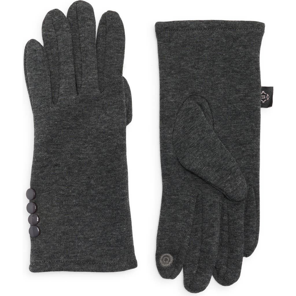 Nanette Lepore Button Knit Gloves In Gray