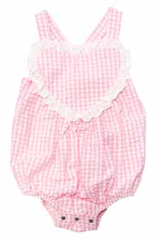 Pippa & Julie Seersucker Heart Romper