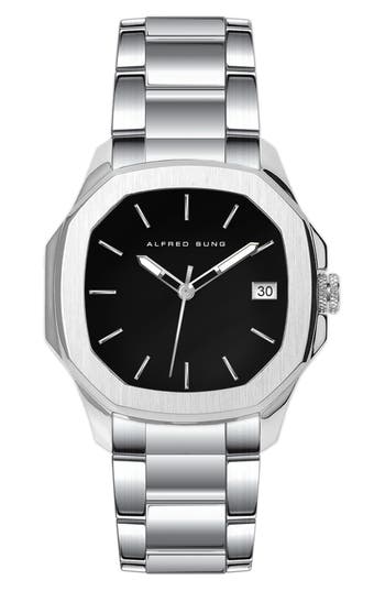 Alfred Sung Three-hand Quartz Watch, 42mm In Metallic