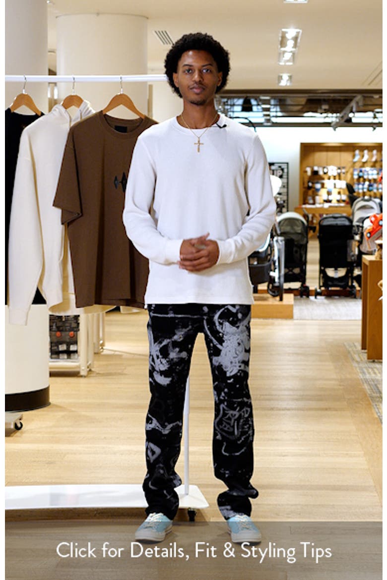 Ricardo Slim Fit Graffiti Graphic Jeans video