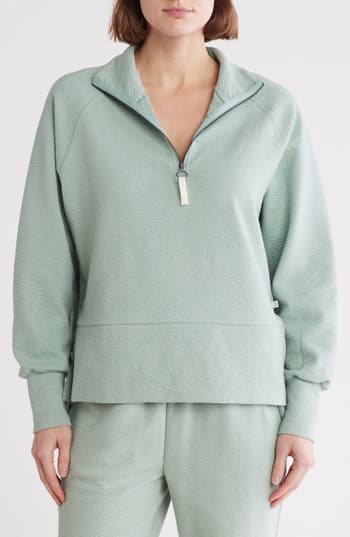 Balance Collection Tessa Quarter Zip Pullover In Jadeite