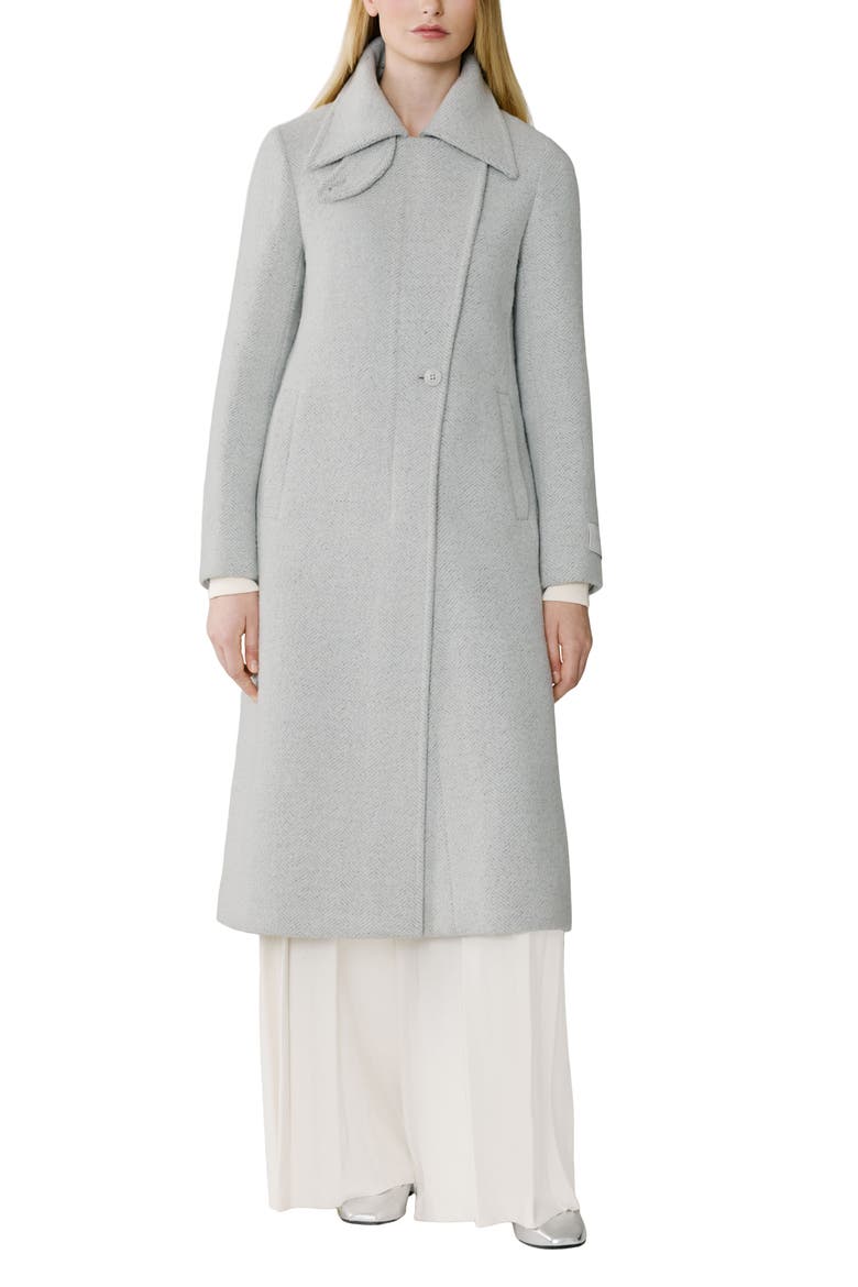 Irena Wool Blend Coat, Main, color, STONE BLUE