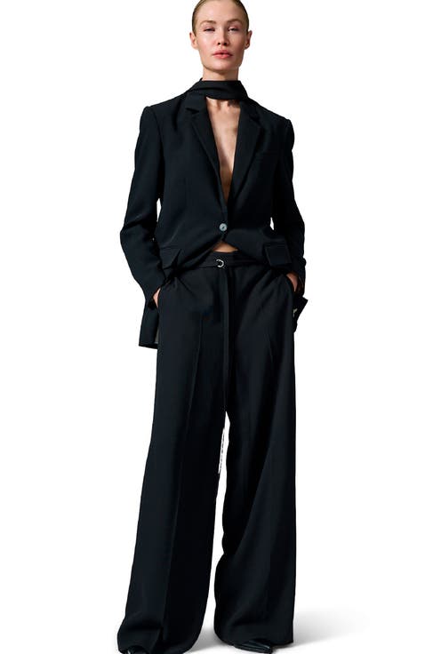 Elina Gabardine Wide Leg Pants