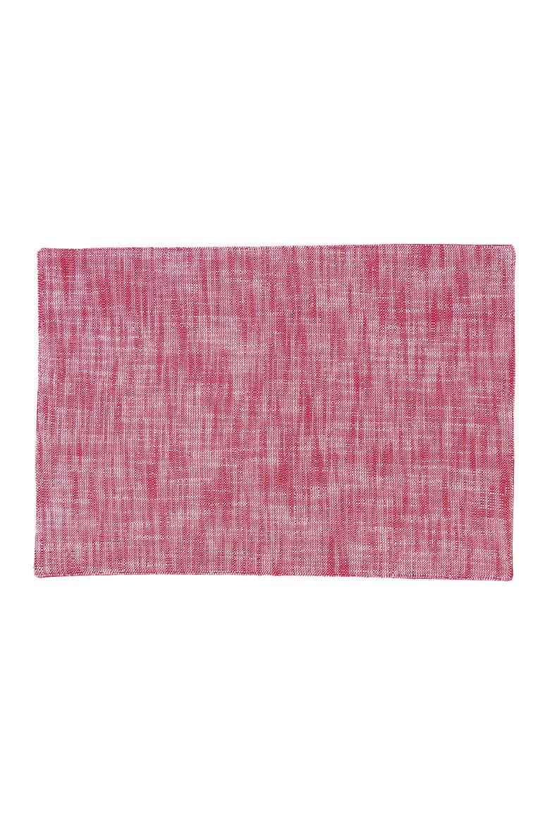 Chambray Placemat Set Of 6, Main, color, Red