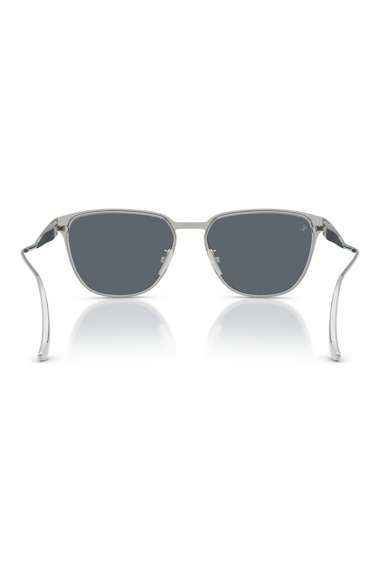 56mm Square Sunglasses, Alternate, color, SILVER MATTE / BLUE CRYSTAL
