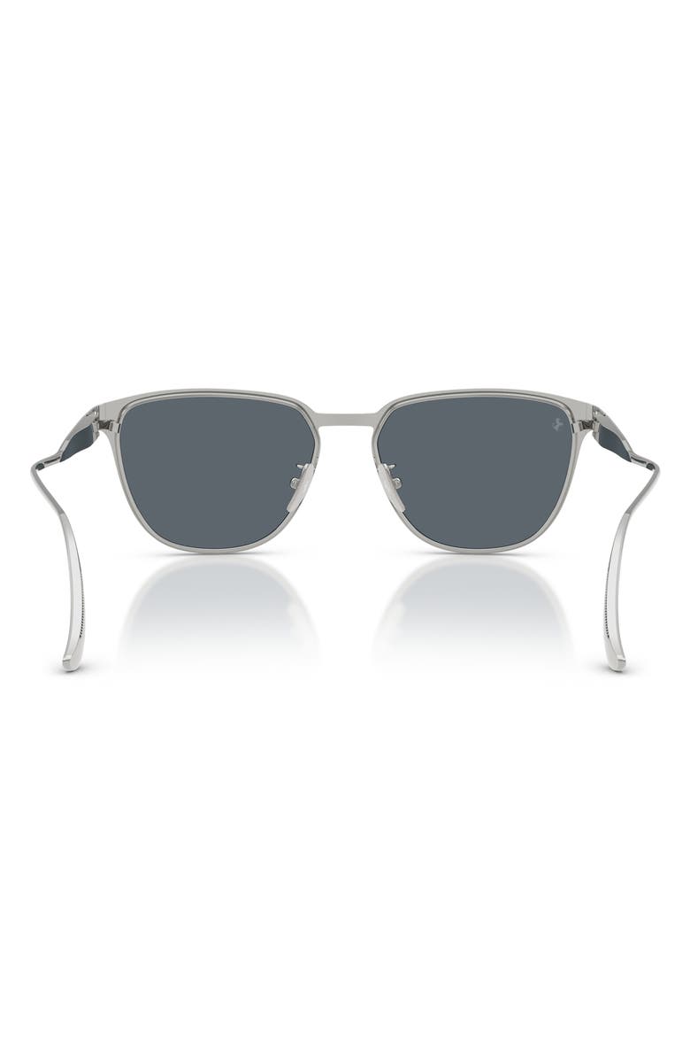 Ferrari 56mm Square Sunglasses, Alternate, color, Silver Matte / Blue Crystal