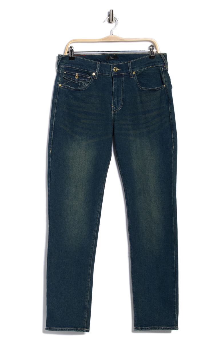 True Religion Geno Studded Slim Fit Jeans, Alternate, color, Medium Amber Nights Wash