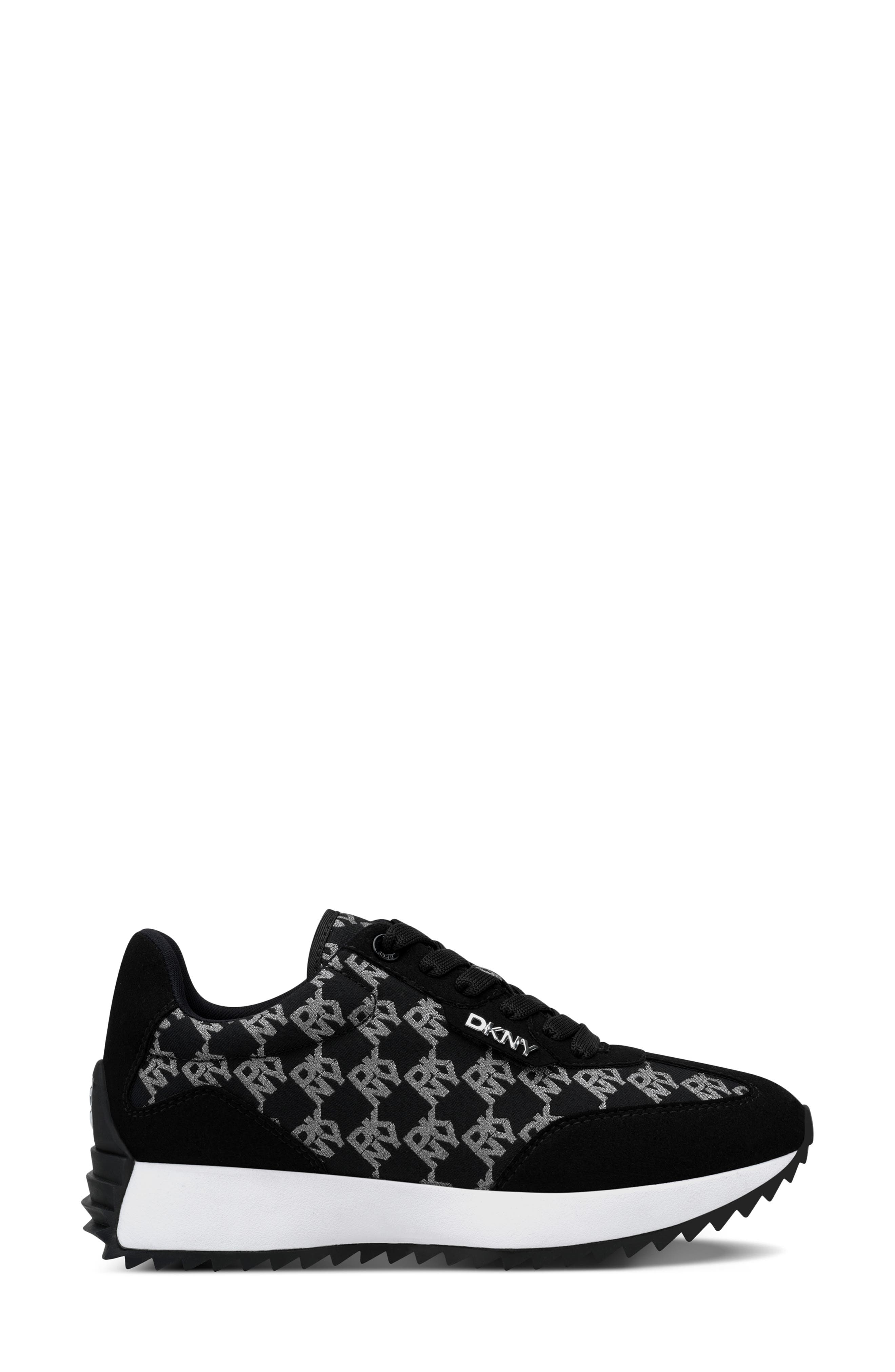 DKNY Naples Sneaker, Alternate, color, Nickel/Black