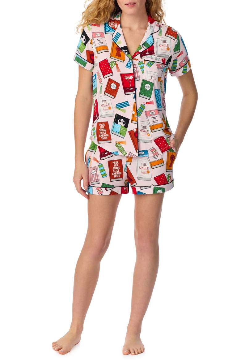 print short pajamas, Main, color, PINK PRINT