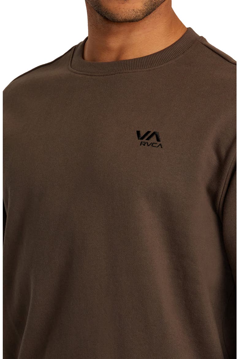 Essential Logo Embroidered Sweatshirt, Alternate, color, MOCHA