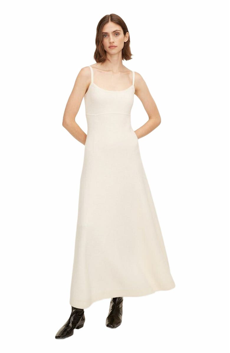 Rebecca Taylor Felted Wool Sweater Dress, Main, color, Ivory