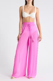 Ramy Brook Athena Embellished Wide Leg Pants