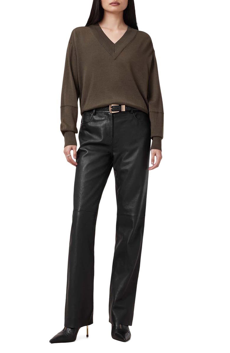 AllSaints Julieana Merino Wool Sweater, Alternate, color, Walnut Brown