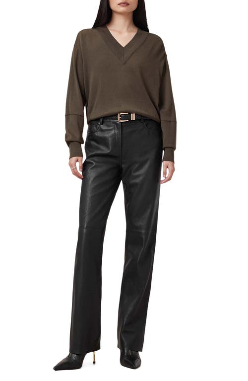Allsaints Julieana Merino Wool Sweater In Walnut Brown
