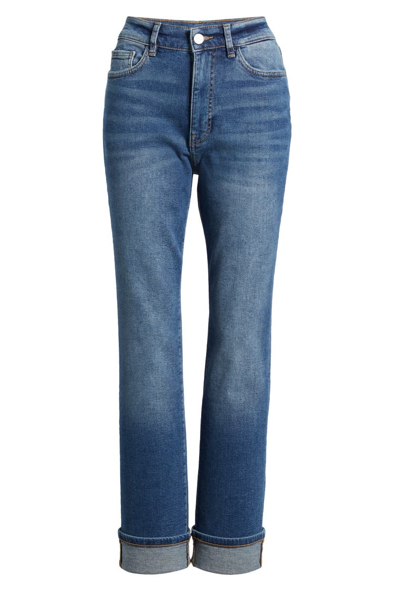 ASE High Waist Straight Leg Jeans, Alternate, color, WESTWOOD