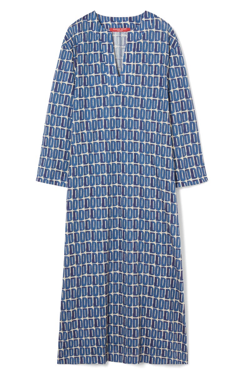 Marina Rinaldi Ancella Cotton Jersey Midi Dress, Alternate, color, Navy