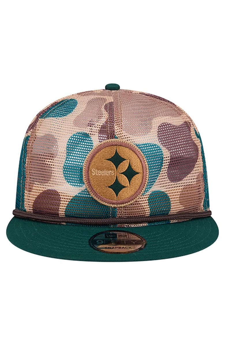 New Era Men's New Era Camo Pittsburgh Steelers Duck Camo 9FIFTY Snapback Hat, Alternate, color, Camo