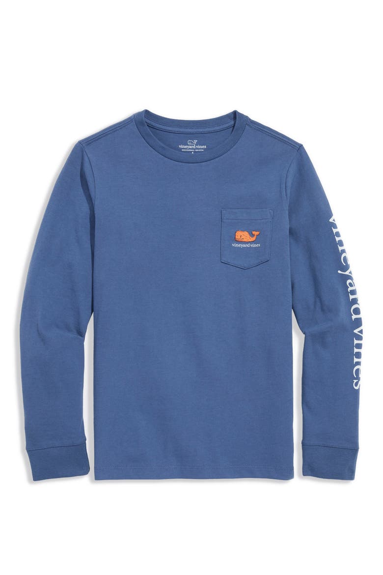 Kids' Whale Nuggets Long Sleeve Cotton Graphic T-Shirt, Main, color, MOONSHINE