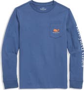 vineyard vines Kids' Whale Nuggets Long Sleeve Cotton Graphic T-Shirt