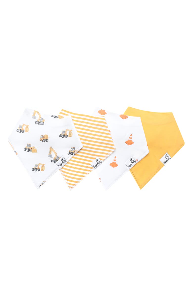 Copper Pearl Dozer Assorted 4-Pack Bandana Bibs, Alternate, color, Dozer