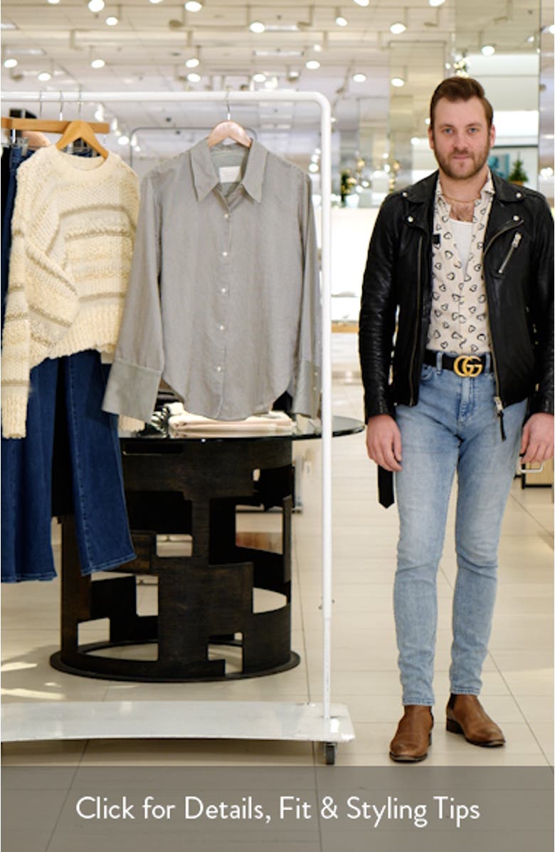 Camila Stripe Cotton & Silk Shirt, sales video thumbnail