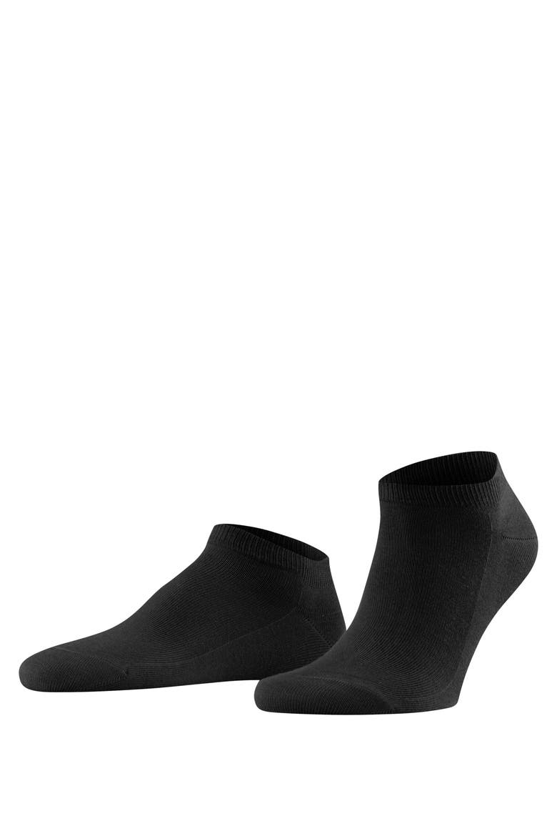 Family Sustainable Cotton Sneaker Socks, Main, color, Black