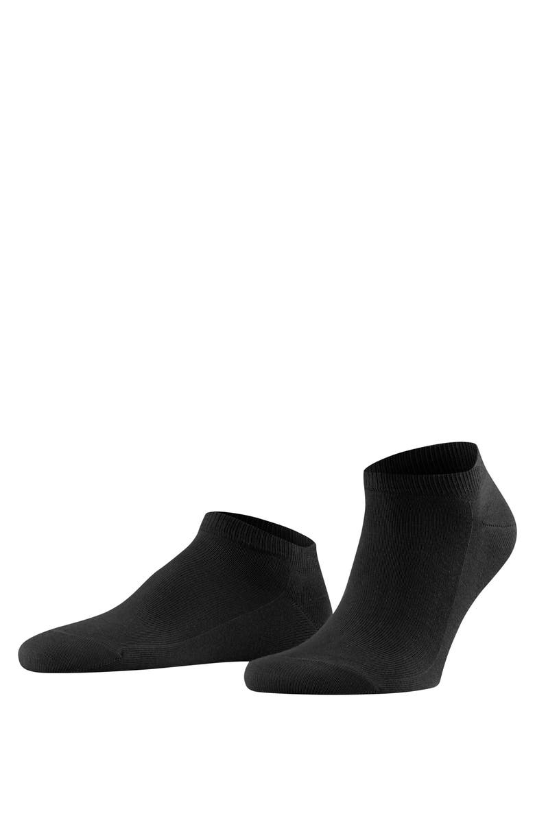 Falke Family Sustainable Cotton Sneaker Socks, Main, color, Black
