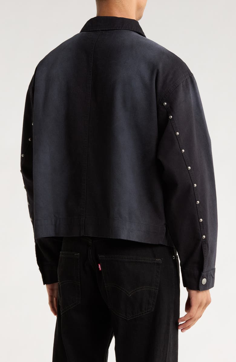 PacSun Bonnie Stud Detail Cotton Jacket, Alternate, color, Black
