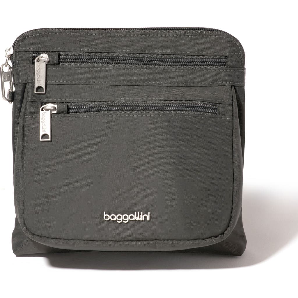 Baggallini Securtex Anti-theft Crossbody Bag In Gray