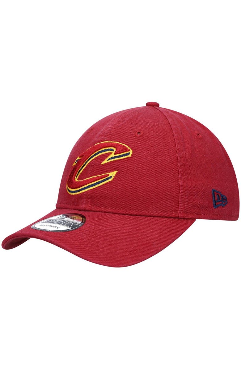 New Era Men's New Era Wine Cleveland Cavaliers Official Logo 9TWENTY Team Color Adjustable Hat, Main, color, 