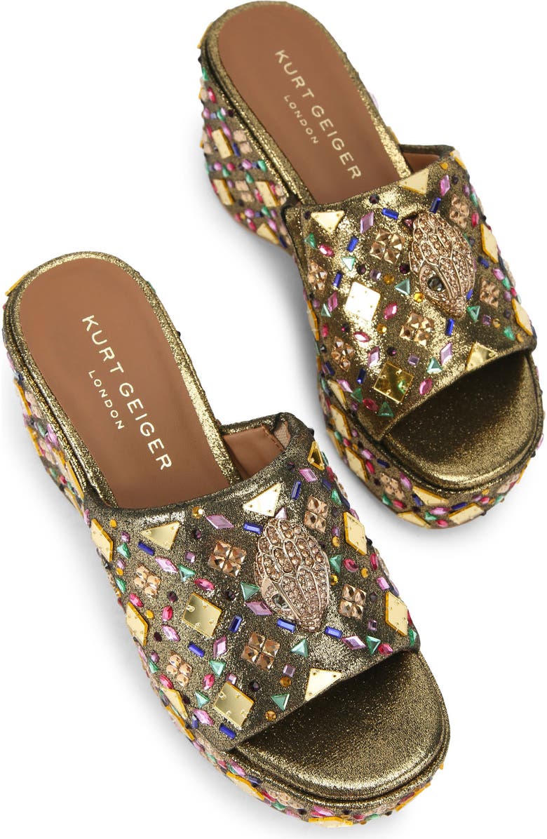 Kurt Geiger London Kensington Lamé Platform Sandal, Alternate, color,