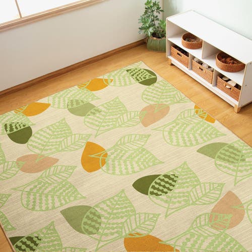 Kaplan Early Learning Company Sense Of Place Leaf Carpet In Green