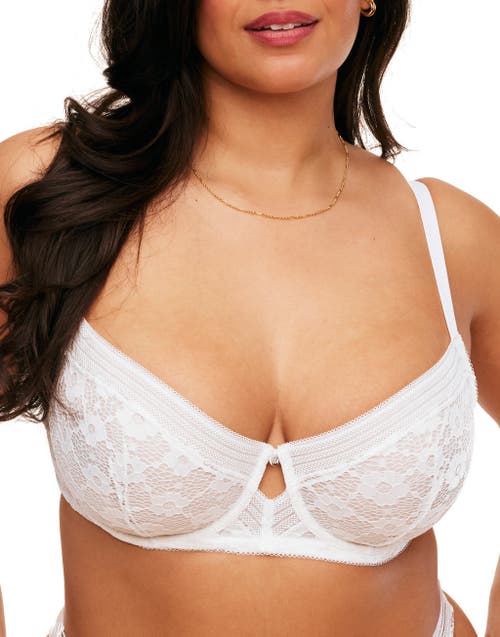 Adore Me Nolie Unlined Demi Bra in White at Nordstrom, Size 40Dd