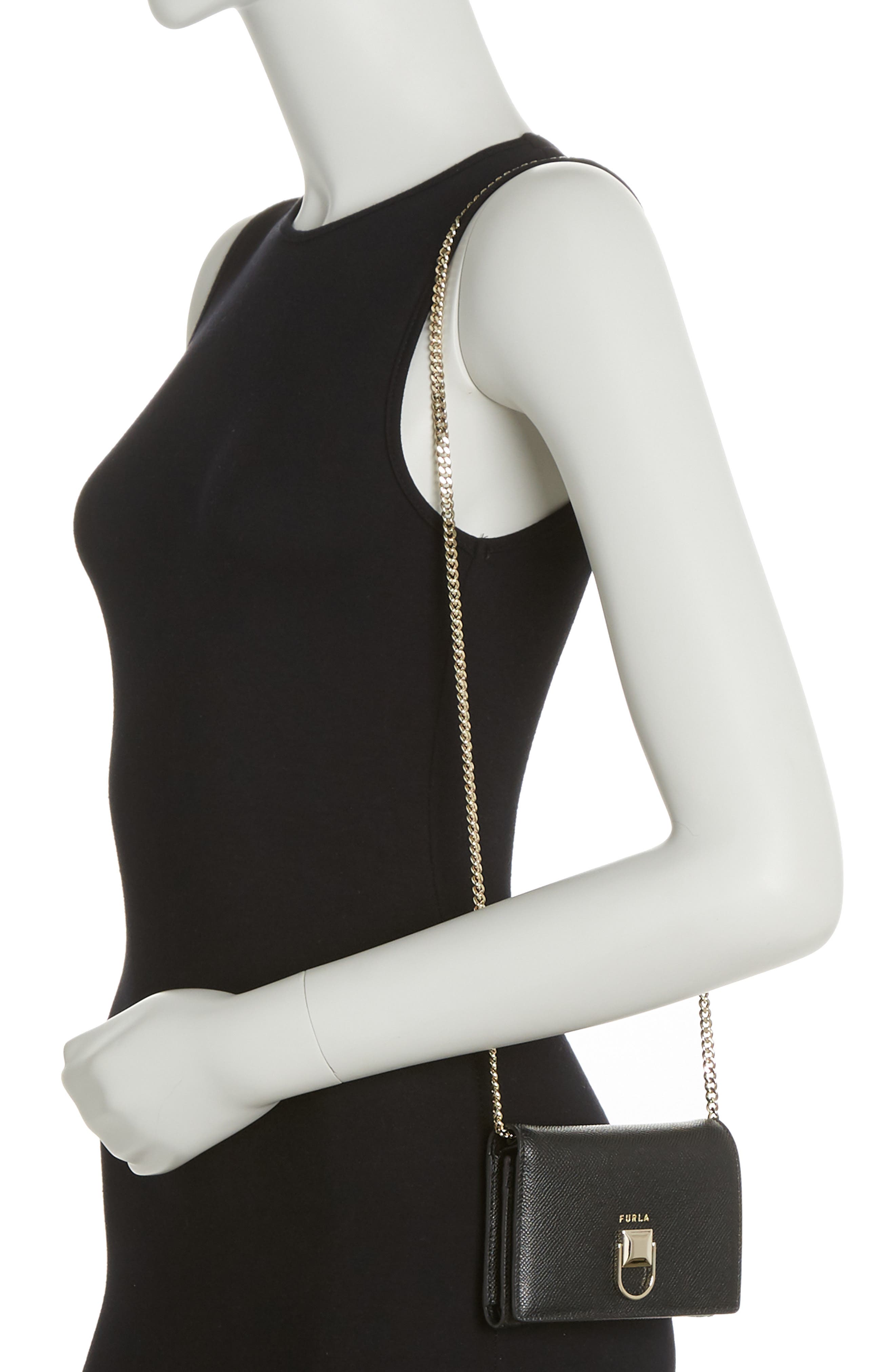 Furla Circle Tri-Fold Chain Strap Crossbody, Alternate, color, 