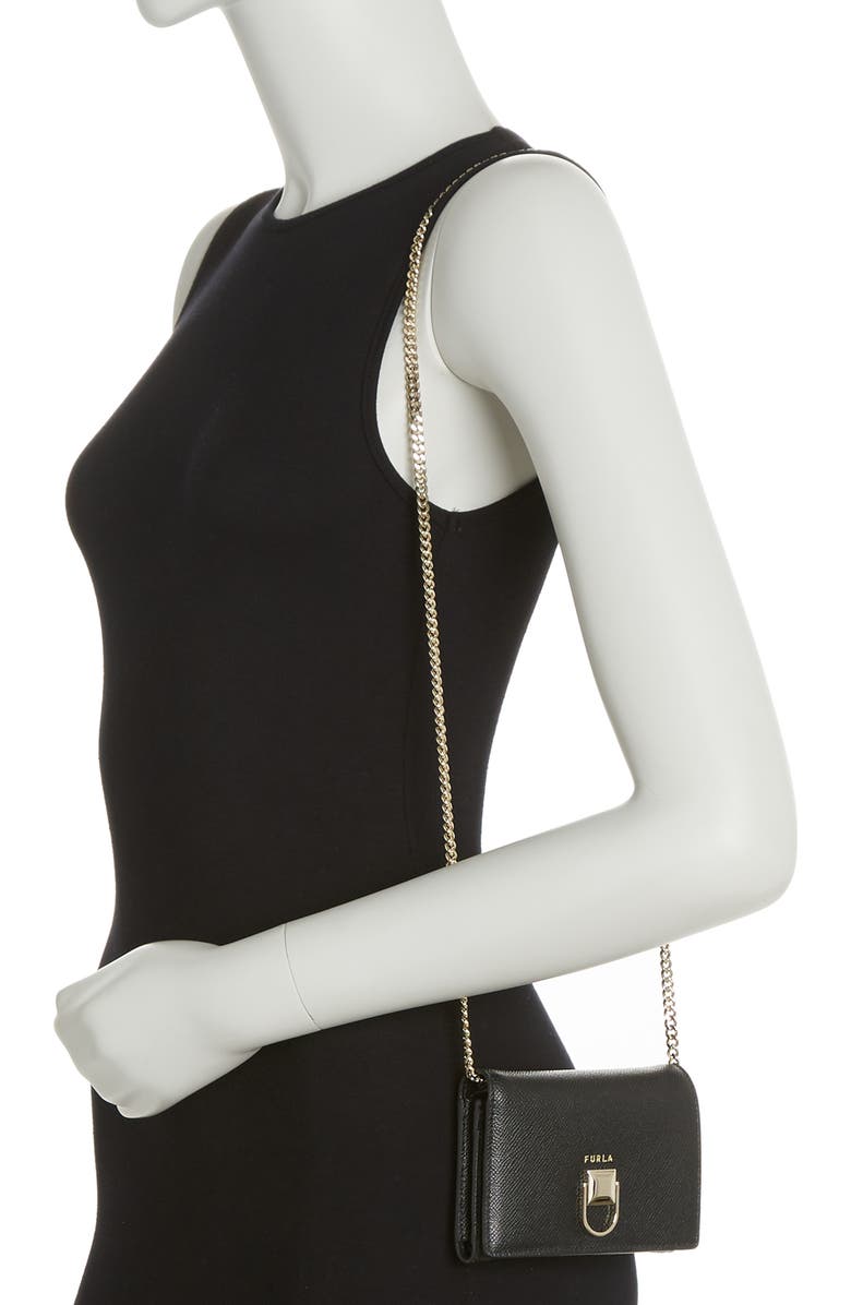 Furla Circle Tri-Fold Chain Strap Crossbody, Alternate, color,