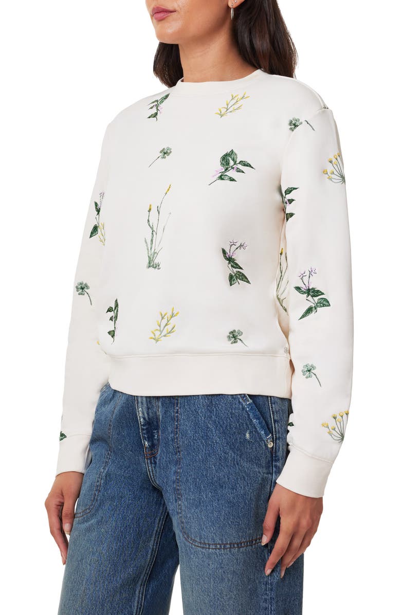 Scotch & Soda Floral Embroidered Sweatshirt, Alternate, color, 