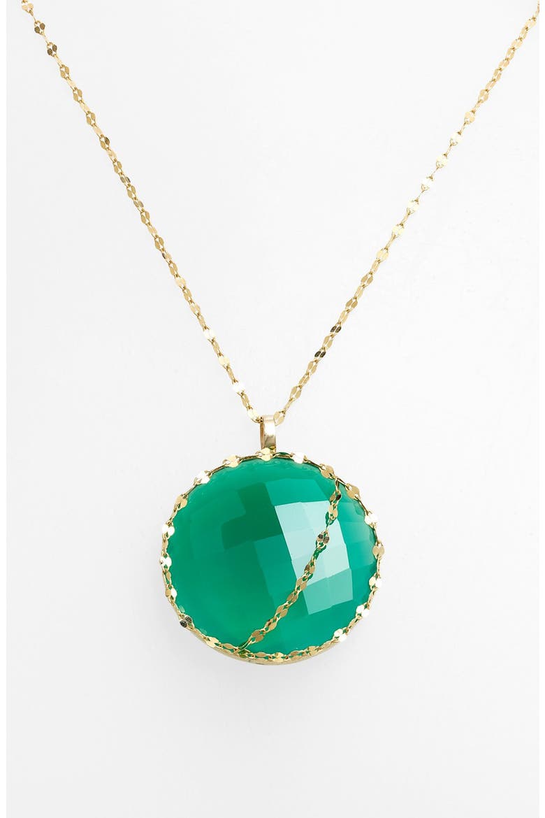 Jewelry 'Spellbound - Glow' Pendant Necklace, Alternate, color, YELLOW GOLD/ GREEN ONYX