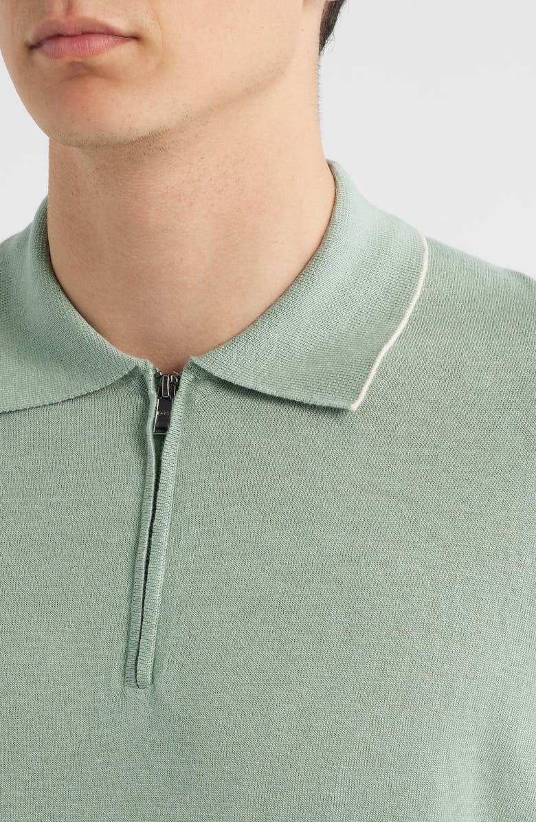 BOSS Jiovanotto Quarter Zip Polo, Alternate, color, Open Green