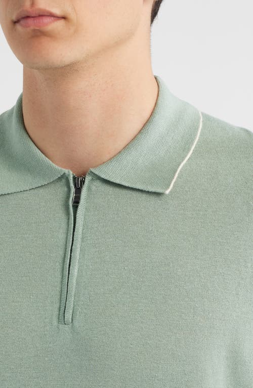 Hugo Boss Boss Jianluca Johnny Collar Polo In Green