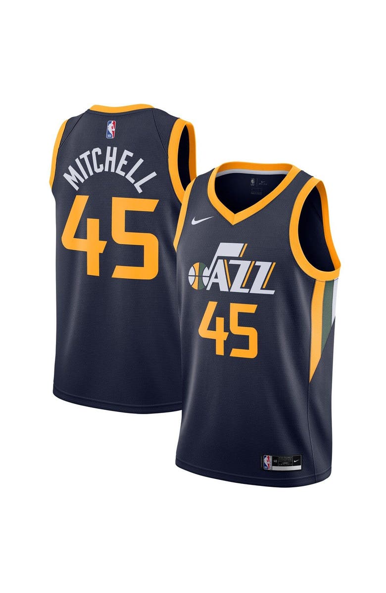 Nike Men's Nike Donovan Mitchell Navy Utah Jazz 2020/21 Swingman Jersey - Icon Edition, Alternate, color, 