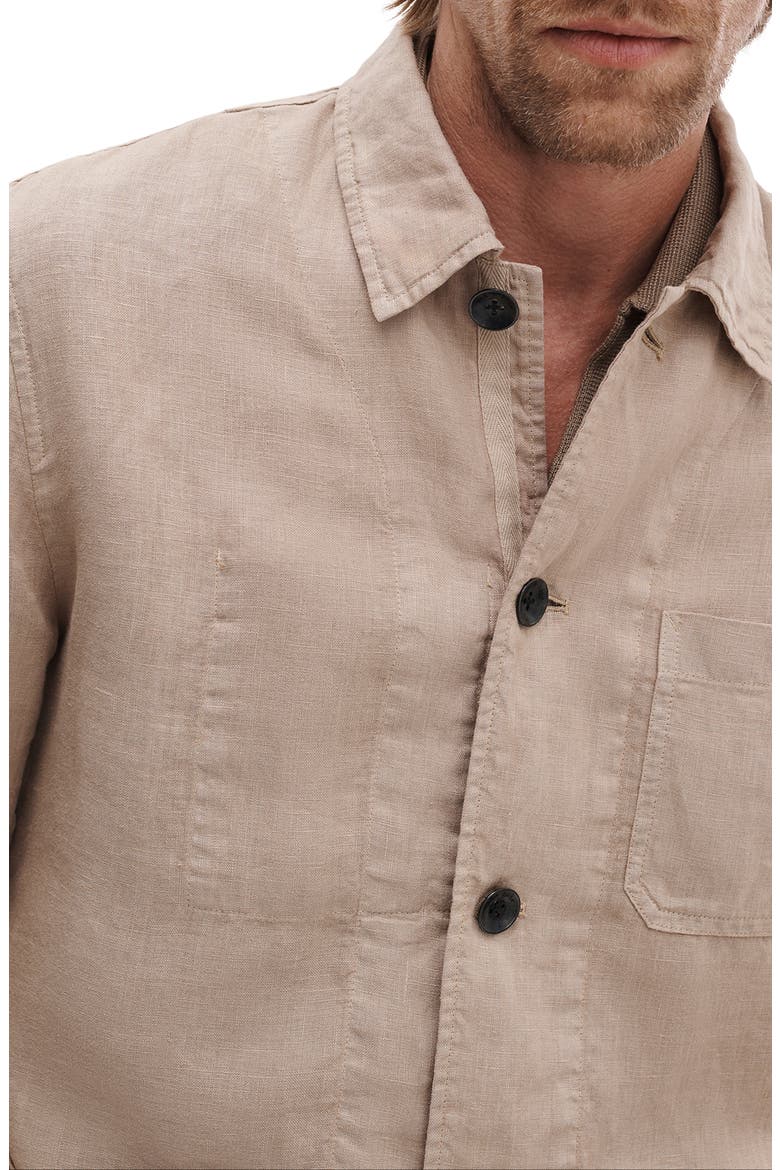 Evan Linen Chore Jacket, Alternate, color, WOLF GREY