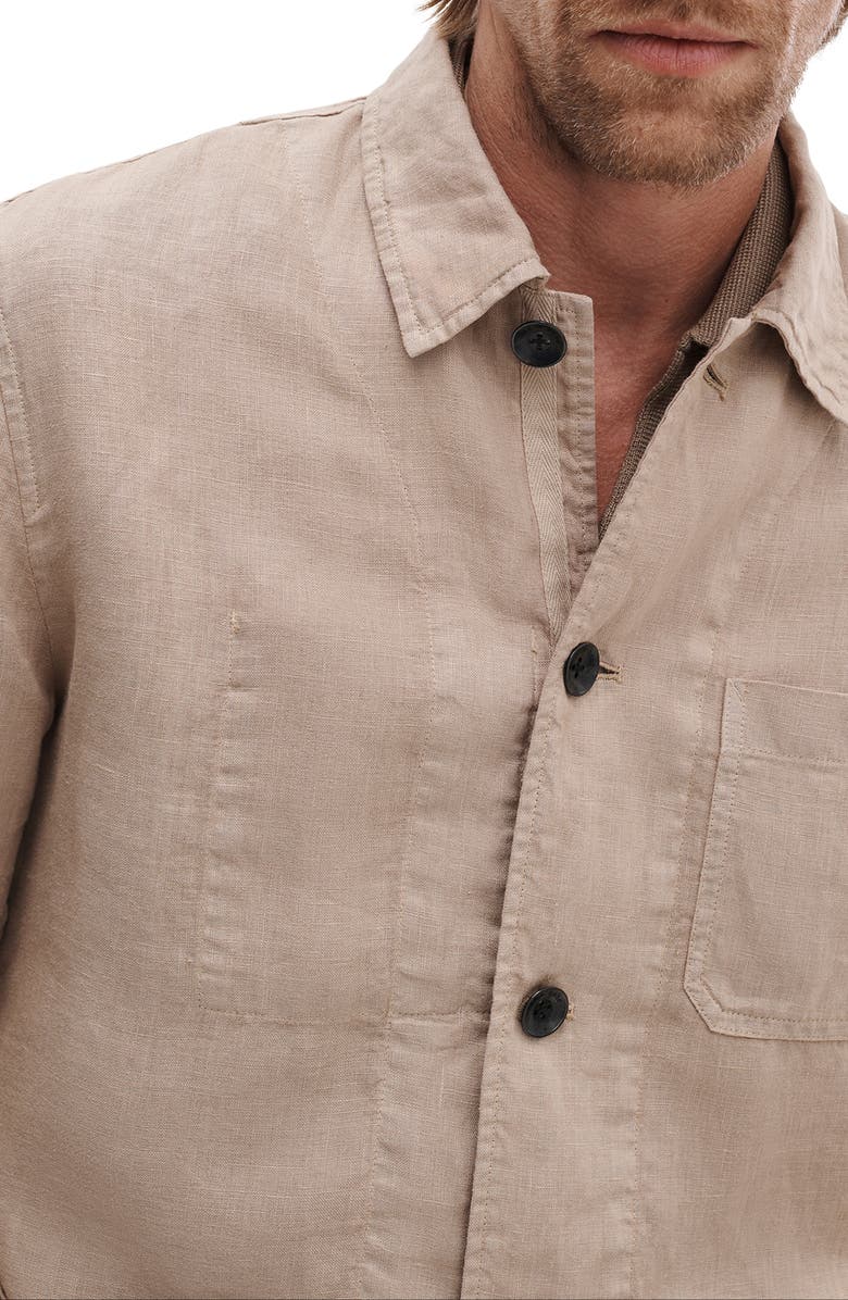 rag & bone Evan Linen Chore Jacket, Alternate, color, Wolf Grey