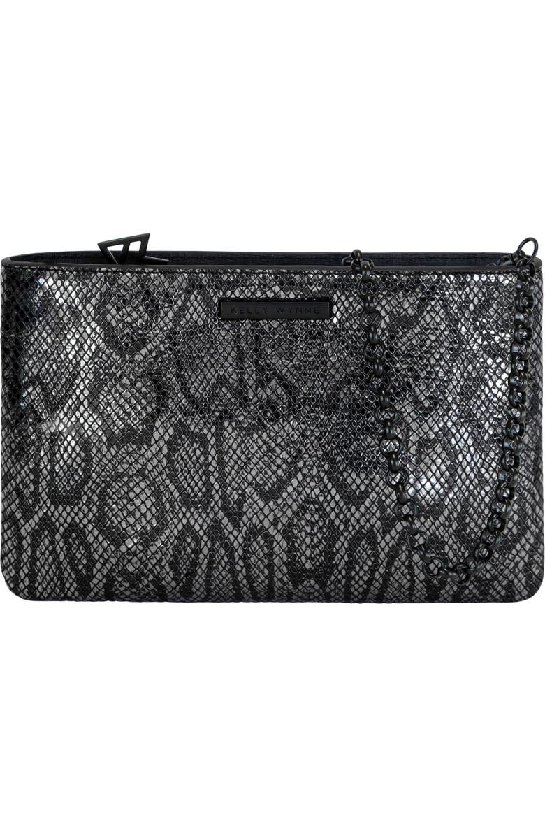 Kelly Wynne Risky Biz Convertible Leather Wristlet, Main, color,