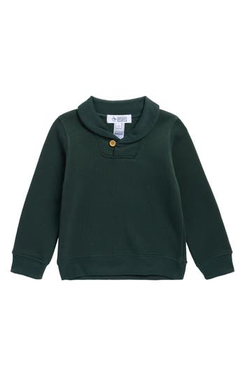 Original Penguin Kids' Fleece Shawl Collar Sweater In Green
