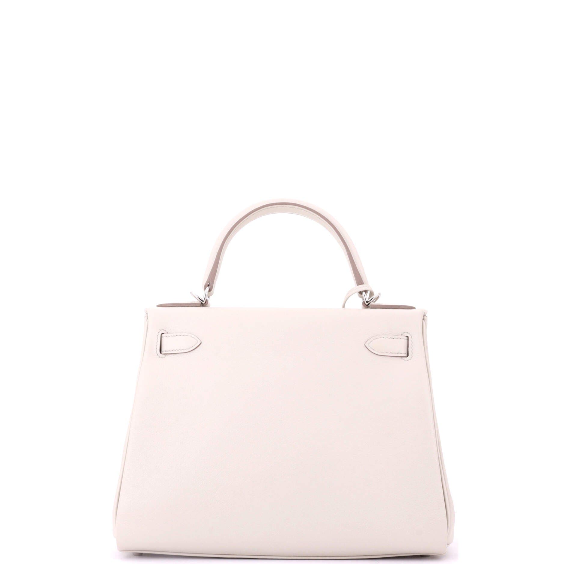 Pre-Owned Hermes Kelly Handbag Light Evercolor with Palladium Hardware 28, Alternate, color, Beton