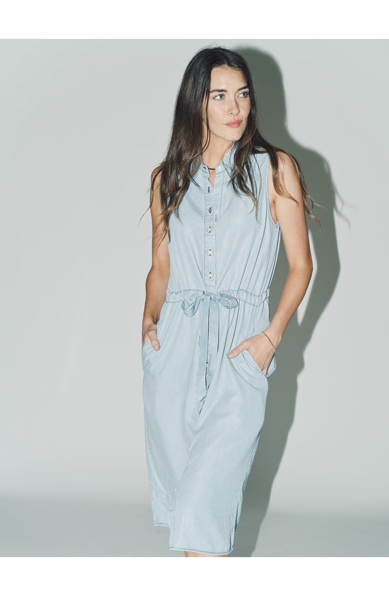 The Shirt by Rochelle Behrens The Sleeveless Midi Dress, Alternate, color, Light Denim