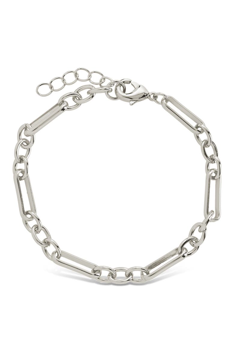 Bexley Mixed Link Chain Bracelet, Main, color, SILVER