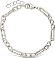 Sterling Forever Bexley Mixed Link Chain Bracelet